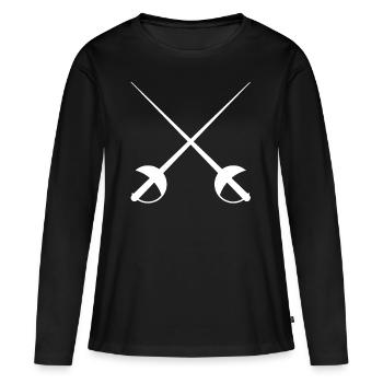 épées 1 - T-shirt manches longues Premium bio Femme - noir - Devant - Julia (174cm)