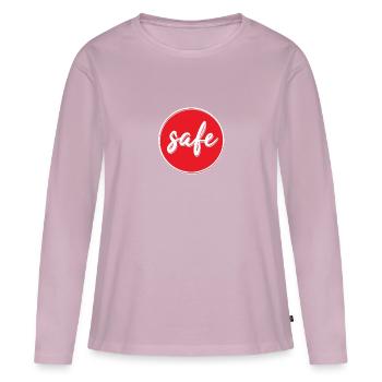 Safe Daumen Hoch - Frauen Premium Bio Langarmshirt - Altrosa - Vorne - Julia (174cm)