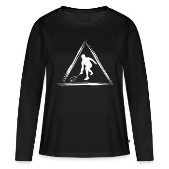 squash - T-shirt manches longues Premium bio Femme - noir - Devant - Julia (174cm)