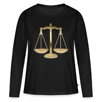 Balance Balance - T-shirt manches longues Premium bio Femme - noir - Devant - Julia (174cm)