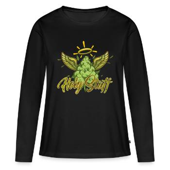 THC Heiliges Zeug - Frauen Premium Bio Langarmshirt - Schwarz - Vorne - Julia (174cm)