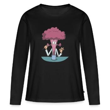 Chimiste explosion chimiste - T-shirt manches longues Premium bio Femme - noir - Devant - Julia (174cm)