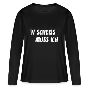 Nen merde je dois - T-shirt manches longues Premium bio Femme - noir - Devant - Julia (174cm)