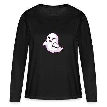 Geist - Frauen Premium Bio Langarmshirt - Schwarz - Vorne - Julia (174cm)