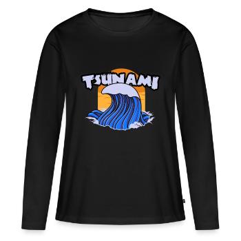 Master of Disaster Natur Tsunami Cadeau Cooles - T-shirt manches longues Premium bio Femme - noir - Devant - Julia (174cm)