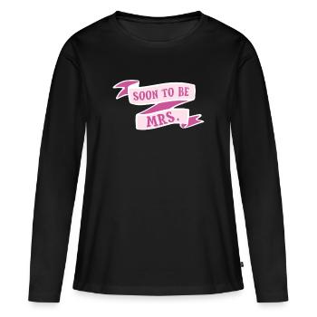 Mariée bientôt je suis épouse groupe de mariage Cooles - T-shirt manches longues Premium bio Femme - noir - Devant - Julia (174cm)