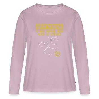 "Geocaching ist das, was passiert, wenn Nerds ins - Frauen Premium Bio Langarmshirt - Altrosa - Vorne - Julia (174cm)