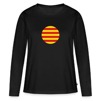 Drapeau catalan drapeau catalan - T-shirt manches longues Premium bio Femme - noir - Devant - Julia (174cm)