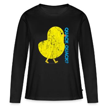 Animaux Poulet charlatan - T-shirt manches longues Premium bio Femme - noir - Devant - Julia (174cm)