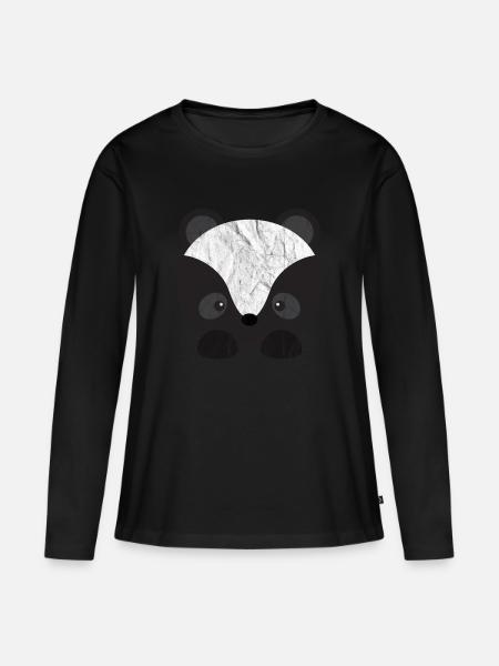 Süße Tiere - Frauen Premium Bio Langarmshirt - Schwarz