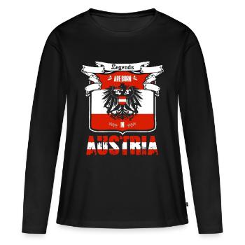 Autriche Styrie - T-shirt manches longues Premium bio Femme - noir - Devant - Julia (174cm)