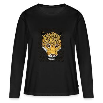 Jungle profonde - T-shirt manches longues Premium bio Femme - noir - Devant - Julia (174cm)