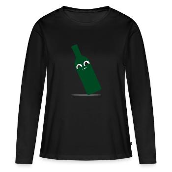 Nice objects - bottle - Women's Premium Organic Long Sleeve Shirt - black - Front - Julia (174cm)