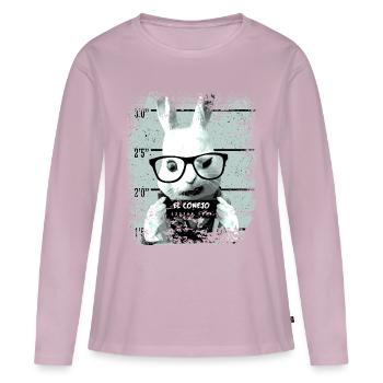 Prison rabbit funny - Women's Premium Organic Long Sleeve Shirt - dusky pink - Front - Julia (174cm)