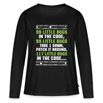 Nerdy gens mignon cadeau - T-shirt manches longues Premium bio Femme - noir - Devant - Julia (174cm)