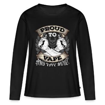 Vaping steaming steamer - Women's Premium Organic Long Sleeve Shirt - black - Front - Julia (174cm)