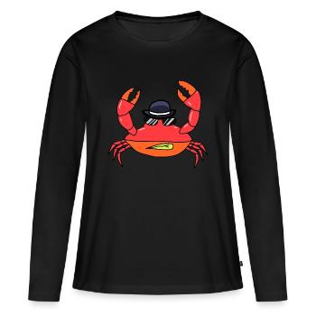 Crustacés Lunettes de soleil Chapeau Crabe Créatures de mer - T-shirt manches longues Premium bio Femme - noir - Devant - Julia (174cm)