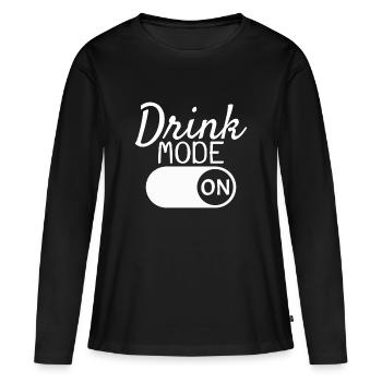 drink - Women's Premium Organic Long Sleeve Shirt - black - Front - Julia (174cm)