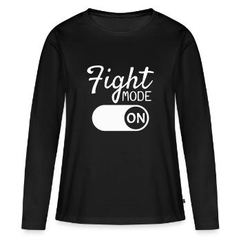 Combattants - T-shirt manches longues Premium bio Femme - noir - Devant - Julia (174cm)