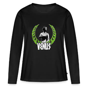 Hellénisme Rome Grèce Vénus Aphrodite Dieu - T-shirt manches longues Premium bio Femme - noir - Devant - Julia (174cm)