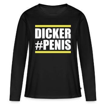 Dicker Penis - Frauen Premium Bio Langarmshirt - Schwarz - Vorne - Julia (174cm)