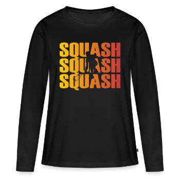 squash - T-shirt manches longues Premium bio Femme - noir - Devant - Julia (174cm)