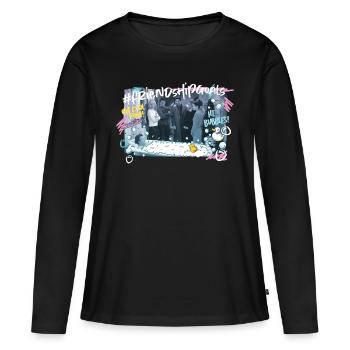 Friends Chandler se baigne #friendshipgoals - T-shirt manches longues Premium bio Femme - noir - Devant - Julia (174cm)
