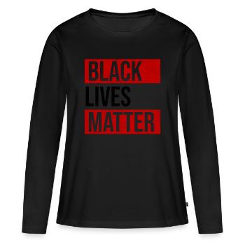 Black Lives Matter - T-shirt manches longues Premium bio Femme - noir - Devant - Julia (174cm)