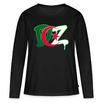 DZ Algerien - Frauen Premium Bio Langarmshirt - Schwarz - Vorne - Julia (174cm)
