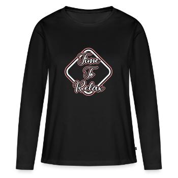 disant - T-shirt manches longues Premium bio Femme - noir - Devant - Julia (174cm)