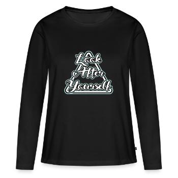 disant - T-shirt manches longues Premium bio Femme - noir - Devant - Julia (174cm)