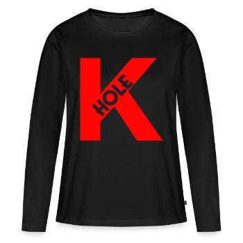 Keta K-Hole Party Goa Rave Techno Geschenk Club - Frauen Premium Bio Langarmshirt - Schwarz - Vorne - Julia (174cm)