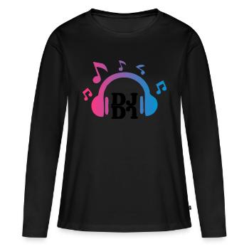 Club Disco Dj - Frauen Premium Bio Langarmshirt - Schwarz - Vorne - Julia (174cm)