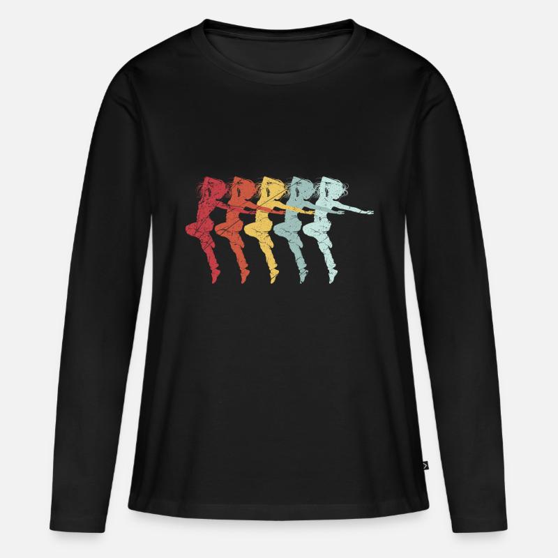 Breakdance Breakdancer Musik Hip Hop Geschenk Tanz - Frauen Premium Bio Langarmshirt - Schwarz