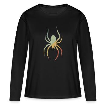araignée - T-shirt manches longues Premium bio Femme - noir - Devant - Julia (174cm)