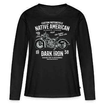 Dark Iron 2 - T-shirt manches longues Premium bio Femme - noir - Devant - Julia (174cm)