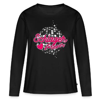Percussion pour la fête des percussion fans disco boule - T-shirt manches longues Premium bio Femme - noir - Devant - Julia (174cm)