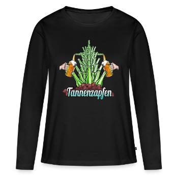 Pinecone beer tree - Women's Premium Organic Long Sleeve Shirt - black - Front - Julia (174cm)