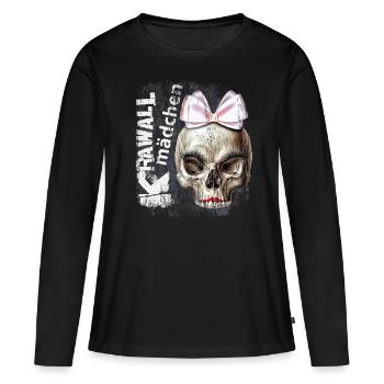Krawallmädchen - Frauen Premium Bio Langarmshirt - Schwarz - Vorne - Julia (174cm)
