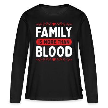 Adoption Fee Family is made of Blood Parents - Women's Premium Organic Long Sleeve Shirt - black - Front - Julia (174cm)