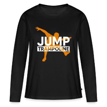 Trampoline sauter saut sauts de sport cadeau - T-shirt manches longues Premium bio Femme - noir - Devant - Julia (174cm)
