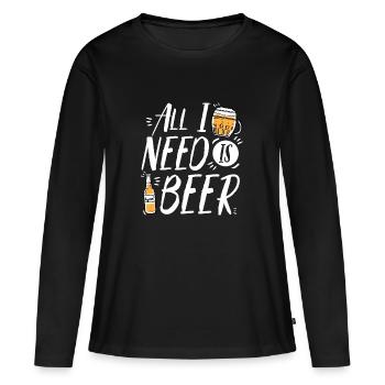 Beer Beer Toast Cadeau Alcool - T-shirt manches longues Premium bio Femme - noir - Devant - Julia (174cm)