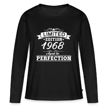 1968 - Women's Premium Organic Long Sleeve Shirt - black - Front - Julia (174cm)