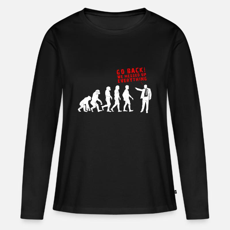 Evolution de Messed Up Evolution - T-shirt manches longues Premium bio Femme - noir