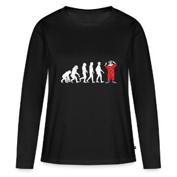 Evolution of Clown Evolution - Women's Premium Organic Long Sleeve Shirt - black - Front - Julia (174cm)