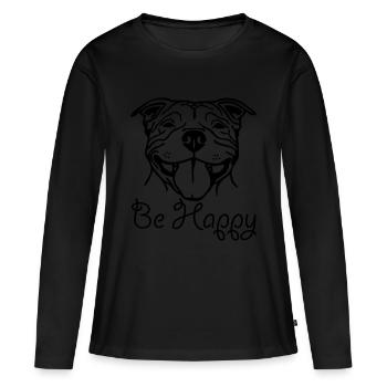 sbtsmile3 - T-shirt manches longues Premium bio Femme - noir - Devant - Julia (174cm)