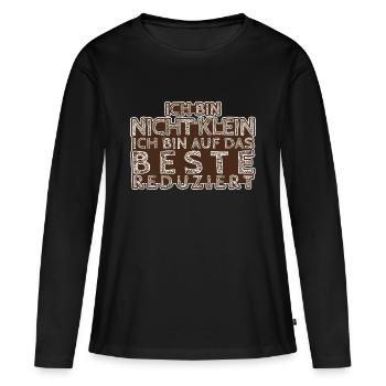 Je ne suis pas petit - T-shirt manches longues Premium bio Femme - noir - Devant - Julia (174cm)