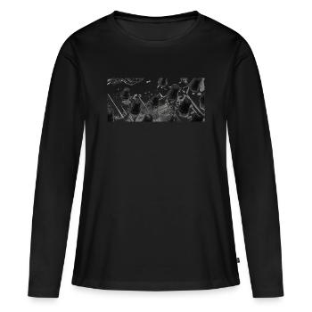 mixer - T-shirt manches longues Premium bio Femme - noir - Devant - Julia (174cm)