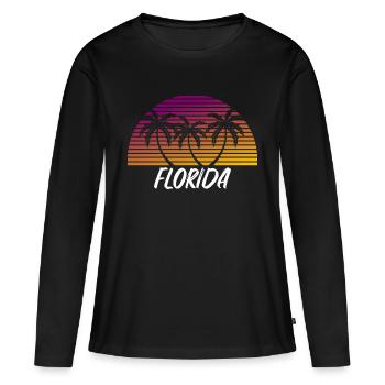 Floride - T-shirt manches longues Premium bio Femme - noir - Devant - Julia (174cm)