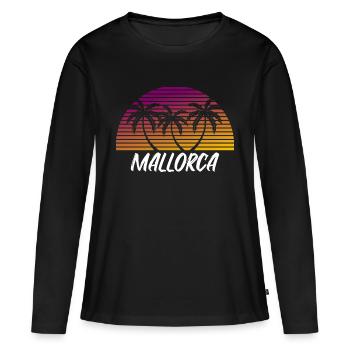 Majorque - T-shirt manches longues Premium bio Femme - noir - Devant - Julia (174cm)